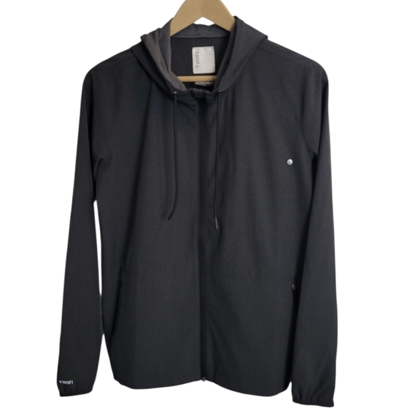 Vuori Outdoor Trainer Shell Jacket in Black Heather - Picture 4 of 11